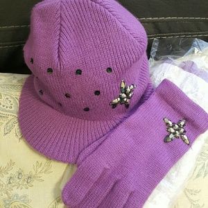 Hat and glove set